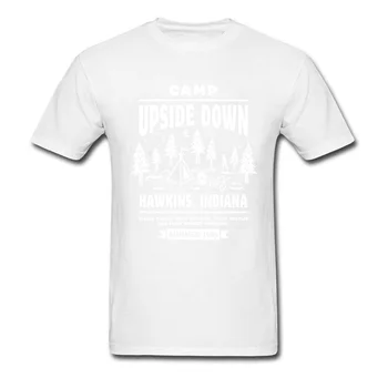 Hore nohami Zvláštnejšie Veci T-shirt Mužov Letné Tričko 1983 Hawkins Indiana Tričko Podivné Lesa Top Tee Oblečenie