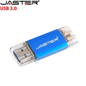 JASTER USB 3.0 Typ-C 3.1 usb flash disk 3.0 64GB Kovové Vlastné Pero Disk 32GB USB kľúč 16GB pre Telefóny s Micro USB Flash Typ C