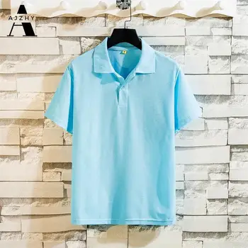 Pánske Polo Tričko Značky Oblečenia 2019 Krátkym Rukávom Letné Tričko Muž Čierne Bavlnené Športové Golf Poloshirt Mužov Plus Veľkosť Polokošele