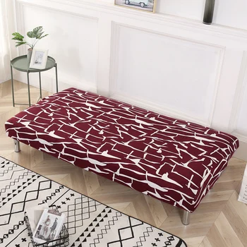 Rozťahovací gauč posteľ vzťahuje na gauč kryty na obývacia izba, plne zabalené kvetinový vytlačené pružný spandex materiálom, mäkké poťahy