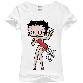 Betty boop t-shirt Letné módy ženy-krátke rukávy T-shirt Vsuprem tee tričko ženy