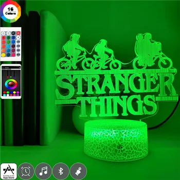 Film Cudzinec Veci Led Nočné Svetlo 7 Farieb Zmena Dotykový Snímač Childrec Spálňa Stolná Lampa Najlepšie Darčeky, Bluetooth Reproduktor