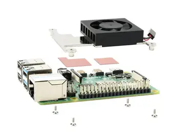 Nízkoprofilový CPU Chladiaci Ventilátor pre Raspberry Pi 4B, 3B+, 3B, s Hliníkovej Zliatiny Držiak, Nízka Hlučnosť, Lepšie Chladenie
