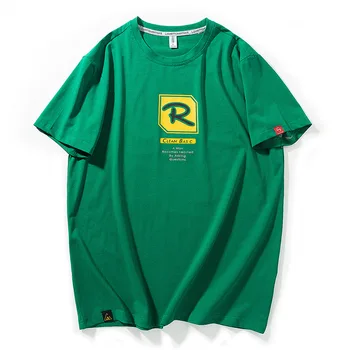 Športové pánske T-shirts Módy v Pohode 2021 Letné Krátke Rukávy Zelená Čierna Biela Tričko TOP Tees Nadrozmerné 7XL 8XL