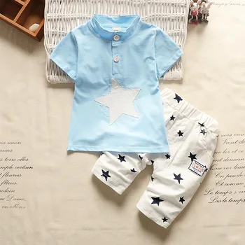BibiCola 2020 letné baby chlapci oblečenie set sa chlapci oblečenie nastaviť hviezdy t-tričko + nohavice tepláková súprava 2 ks, baby, dievčatá, šport, nastaviť farby