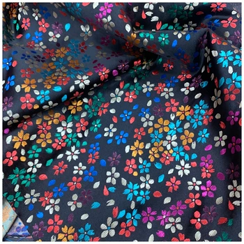 Brocade Satin Textílie S kvetinový Vzor, Materiál Na Šitie DIY Darčeka dámy šaty lesk