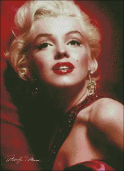 Výšivky Počíta Cross Stitch Súpravy na Vyšívanie - Remeslá 14 ct DMC Farba DIY Arts Ručné Decor - Marilyn Monroe