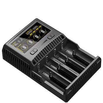 Nitecore SC4 LCD Displej USB Rýchle Inteligentná Nabíjačka Pre Li-ion IMR LiFePO4 Ni-MH 18650 14450 16340 AA Batérie