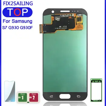 Lcd S7 Pre Samsung Galaxy S7 G930A G930F SM-G930F LCD Displej AMOLED Pracujúcich Pre Samsung G930 Dotykový LCD Displej Digitalizátorom.