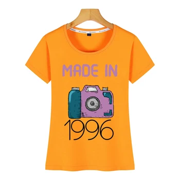 Topy T Shirt Ženy, vyrobené v roku 1996 Fit Nápisy Bavlna Žena Tričko