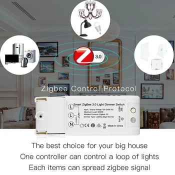 Zigbee 3.0 DIY Smart Home Automation Dimmer Prepínač Diaľkové Ovládanie Práce s Echo Plus Alexa SmartThings vhodný pre Väčšinu Zigbee Hub