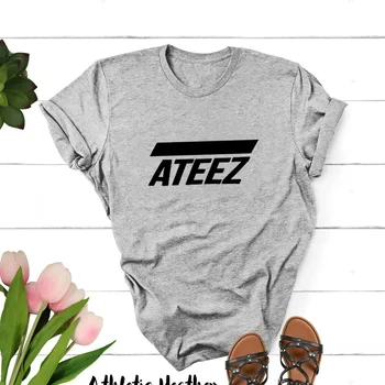 Kórejský Kpop Skupiny ATEEZ T-Shirt Ženy Muži Tričko Topy Hongjoong Seonghwa Yunho Yeosang San Mingi Wooyoung Jongho ATEEZ Tričko
