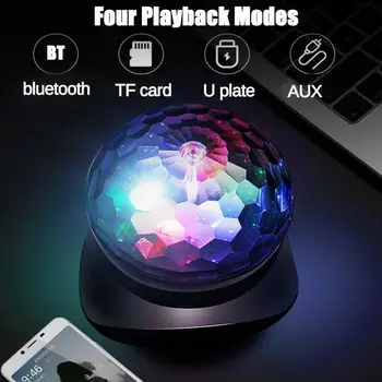 Bezdrôtový Bluetooth Reproduktor Fáze Svetlo LED Disco Ball Svetlá USB Nabíjateľné Hudby Projektor Noc Svetiel na KTV Strany Svadbu
