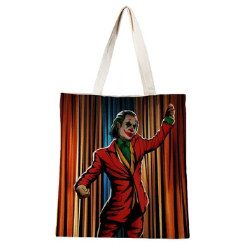 Dámske Kabelky Joker Plátno Tote Bag Bavlnenej látky Ramenný Shopper Tašky pre Ženy Eco Skladacia Opakovane Nákupné Tašky