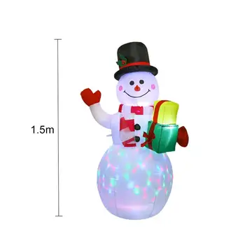 1,5 M Vianočné Nafukovacie Snehuliak Bábika LED Svetelné Roztomilý Obrázok EU/US/UK/AU Plug Nový Rok 2021 Strany Vianočné Ozdoby