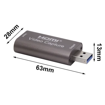 USB3.0 Live Streamingové Vysielanie Grabber, Mini Prenosné Konferencie grafickú Kartu Audio 4K 1080P Okno Počítač