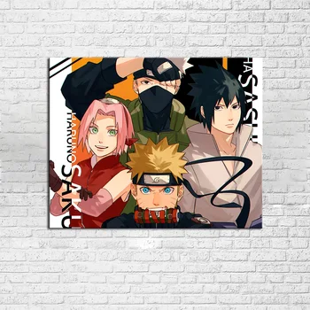 Modulárny Obrázky Domov Čierna Biela Naruto Dekorácie Japonskom Anime Wall Art Moderne Plátno, Vytlačí Maľovanie Pre Spálne Plagát Rám