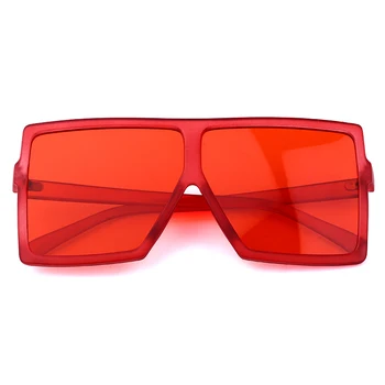 2021 Nadrozmerné Námestie slnečné Okuliare Ženy, Nové, Luxusné Značky Moderný Plochý Top Červená Modrá Jasný Objektív Vintage Mužov Gradient Odtiene UV400