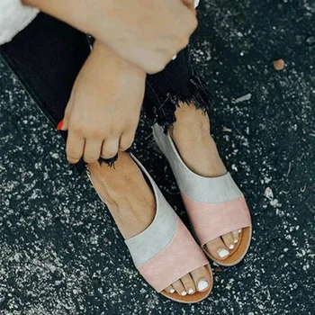 Dámske Sandále Na Leto Kaukazský Topánky Pani Típat Prst Nízke Podpätky Alias Mujer 2020 Plus Veľkosť 35 -43 Letné Topánky
