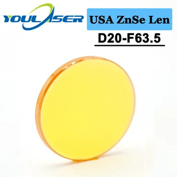 Laser Focus Objektív USA CVD ZnSe 20 mm Priemer FL63.5 mm 2.5 palcov Pre CO2 Laserové Gravírovanie A Rezanie Stroj