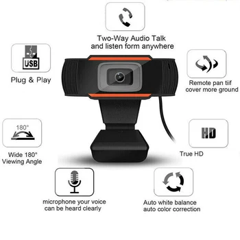 Kamera 1080P USB Video Hráč Kamera pre Portatile Prenosný Počítač Web Cam Vstavaný Mikrofón