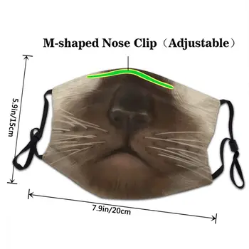 Mačka Tvár Opakovane Masku na Tvár Fashion 3D Tlač Anti Haze Ochrany Maska Respirátor Úst Utlmiť