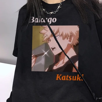 Anime T-shirts ženy krátky rukáv Bakugo Katsuki Karikatúra tlače lete tees Japonský harajuku streetwear topy dropshipping