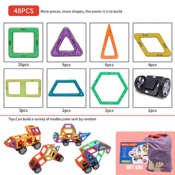 KACUU Veľké Veľkosti Magnetického Bloky DIY Magnet Hračky, Stavebné hračky Pre Deti Zmontované Magnet Buliding Bloky Vzdelávacie Darčeky