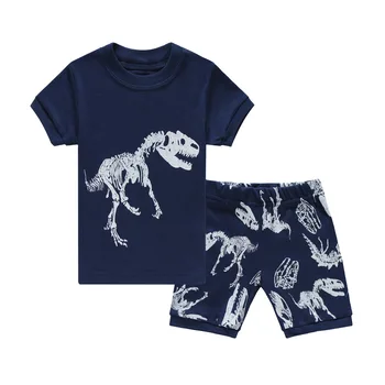 2020 Módne Chlapčenské Pyžamo Vyhovovali detské Letné Dinosaura Dieťa Sleepwear Dieťa Chlapca Šaty, Bavlna Tee tričko, Krátke Nohavice Mäkké