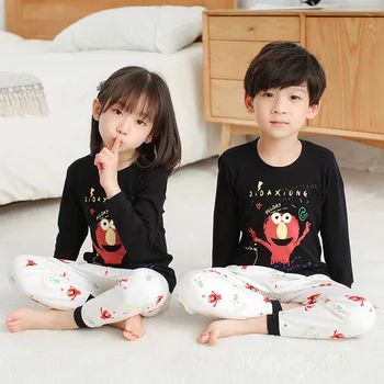 Deti Pyžamá 2019 Jeseň Dievčatá Chlapci Sleepwear Odev Dieťa Dojčenské Oblečenie Zvierat Cartoon Pajama Sady Bavlna detské Pyžamá
