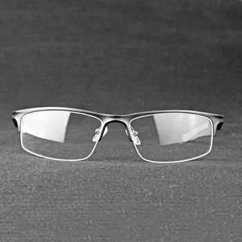 Okuliare rámy pre mužov jasný objektív sklá okuliarov, optických krátkozrakosť Predpis predstavenie rám Kov Pol Rám na dioptrické Okuliare Muž
