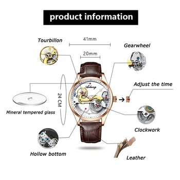 Nový koncept sledovať transparentný dizajn automatické mechanické hodinky mužov ležérne módne naftový motor hodinky Swiss top značky 2019 muž