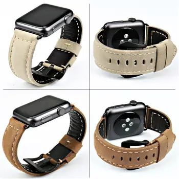 MAIKES watchband kožené hodinky remienok pre apple hodinkám 44 mm 40 mm 42mm 38mm série 4 3 2 1 Hodinky iwatch náramok