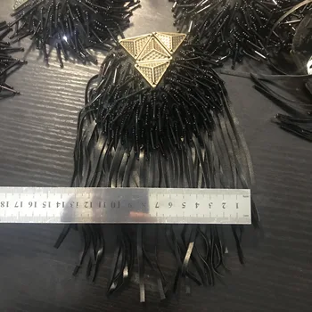 Ručné HXY-02 epaulette šperky strapec veľký ramenný rada brošňa epaulet lemovaný sako príslušenstvo pin kovové zobraziť montáž