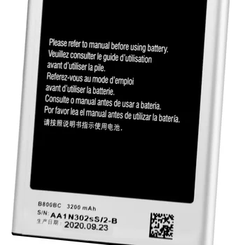 Originálne Batérie Samsung B800BC B800BE Pre Samsung GALAXY NOTE 3 N9006 N9005 N900 N9009 N9008 N9002 Note3 s NFC 3200mAh