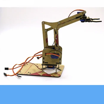 DIY 4DOF Plastové Akryl Robotické Rameno S 4pcs Vysoký krútiaci Moment Micro Servo Nezmontované 4-Os Robotické Pre Ardunio Vzdelávania Hračka