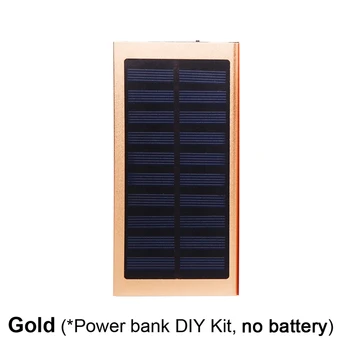Powerbank Prenosné Pover Power Bank 1* 7566121 Solar Power Bank Prípade Box DIY Dual USB Kit Telefón, Nabíjačka, Baterka 143*75*9mm