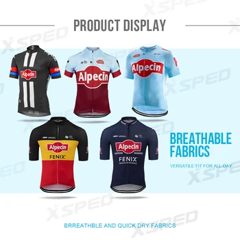 ALPECIN FENIX 2020 Tím Cyklistika Dres Nastaviť Mužov Race Bike Oblečenie Nový Krátky Rukáv Jednotné Triatlon Priedušná 19D Gél Pad