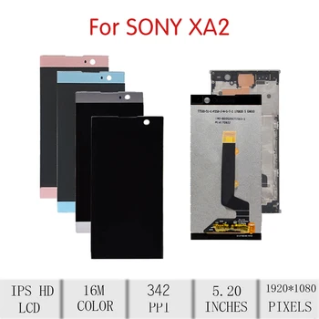 PÔVODNÝ Pre SONY Xperia XA2 Dotykový LCD Displej Digitalizátorom. Montáž Pre Sony XA2 Displej s Rámom Nahradenie H3123 H4133 H3113