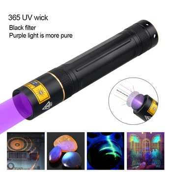 UV Lampa ultrafialového Svetla S Zoom Funkcia Mini UV Black Light Pet Moču Škvrny Detektor Scorpion Použiť 18650 batérie