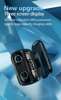 M10 Bluetooth 5.1 Slúchadlá TWS Odtlačkov prstov Touch Slúchadlá HiFI Stereo In-ear Slúchadlá Bezdrôtové IPX7 Nepremokavé Športové Slúchadlá
