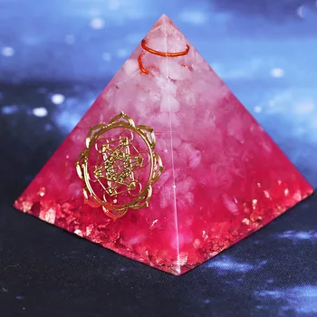 Ružová Orion/Ogan Energie Pyramídy symbolizuje láska prináša šťastie živice dekorácie, remeselné orgone