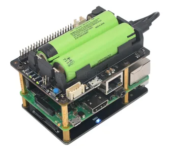 GeeekPi X720 Power Management Board&UPS KLOBÚK (18650 Power) Bezpečné Vypnutie Hliníkové Prípade Rozširujúca Doska pre Raspberry Pi 3B+/3B