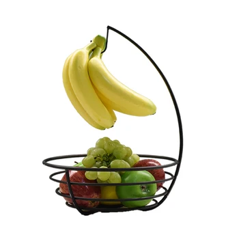 Praktický Stolový Kovové Ovocný Kôš Odnímateľný Banán Vešiak Skladovanie Držiteľa Háčik Kuchynský Riad Kov Ovocný Kôš