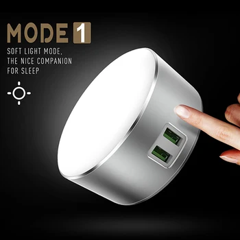 Auto Touch 2 Port USB Gadgety Stmievateľné Smart LED Stolná Lampa Plochu Pre Nabíjanie iPhone Samsung Xiao Nabíjačku Mobilného Telefónu