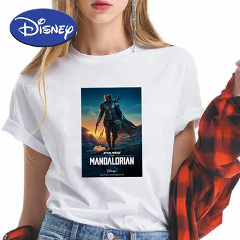 Kawaii Dieťa Yoda Disney Oblečenie Mandalorian Jemné Grafické Tričko 2021 Lete Nové Y2k Ženy T-shirts Streetwear Ležérny Štýl