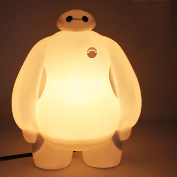 Nové Teplé Biele Stmievateľné Veľký Hrdina 6 Baymax stolná Lampa Deti Spálňa Čítaní Komiksu, Dekorácie Dovolenku Dar LED Nočné Svetlo