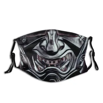 Japonský Samuraj, Ninja Bojovník Priedušná Úst Tvár Masku pre Dospelých Monster Hannya Masky s Filtrami Respirátor Utlmiť PM 2.5
