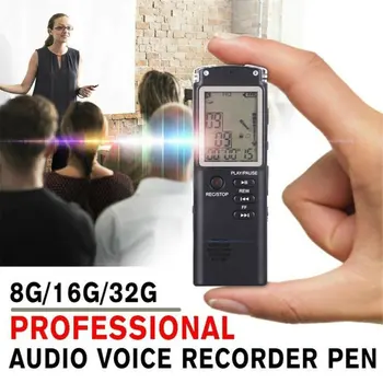 Prenosný Digitálny Hlasový Záznamník Voice Aktivovaný Digitálny Zvuk Nahrávač, Nahrávanie, Diktafón MP3 Prehrávač