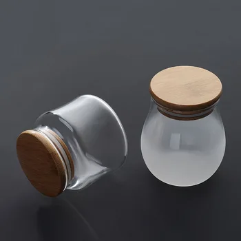 Malé Sklenené Fľaše S Vekom Transparentné Mini Sklenené Nádoby Fazuľa Korku Čaj Cukrovinky Na Uskladnenie Potravín Kontajnerov Skleného Pohára S Viečkom